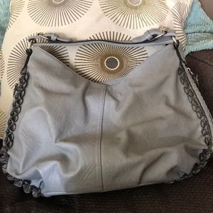Beautiful gray hobo style bag
